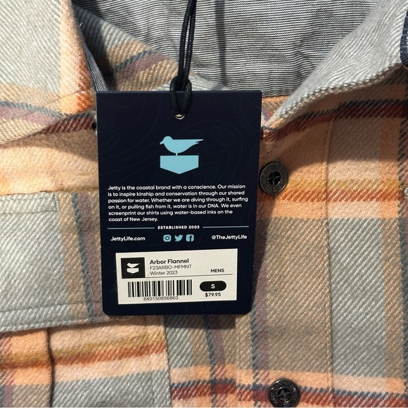 NWT Jetty Arbor Flannel Shirt in Mint Size Small - Picture 3 of 8